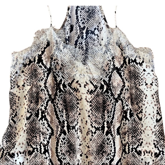 CAMI NYC Racer Snake-Print Charmeuse Cami with Lace (XS) - Picture 13 of 14
